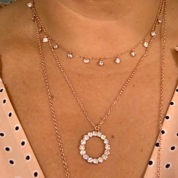 Kate Spade♠️Full Circle Pendant Necklace Rose Gold - Picture 7 of 7